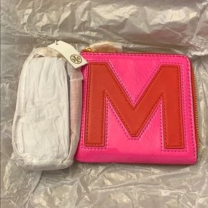 ***NEW*** Tory Burch Monogram Card Case Key Fob